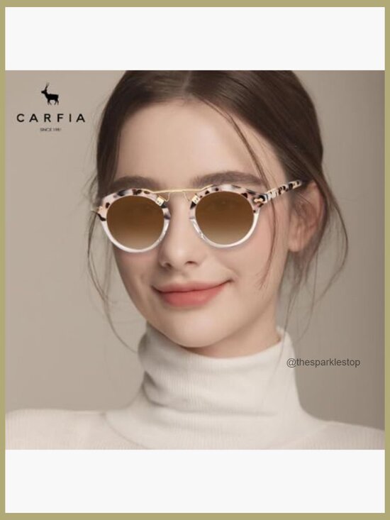Acetate Polarized Sunglasses Retro Round Small Face Women main image 5